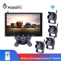 Podofo Wireless 4 Car Backup Cameras Waterproof 18 IR Night Vision + 9 Inch HD Monitor Rear View Monitor For Truck /Trailer/RV