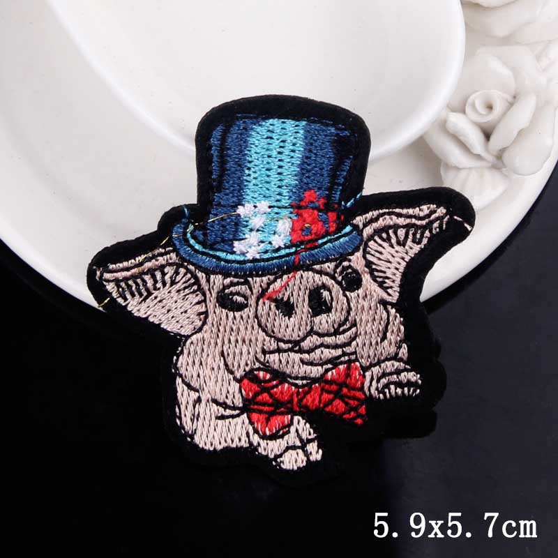 DIY Lovely Pig Patch Iron On Patches On Clothes Embroidered Patches For Clothing Patch Sewing On Garment Apparel Accessories