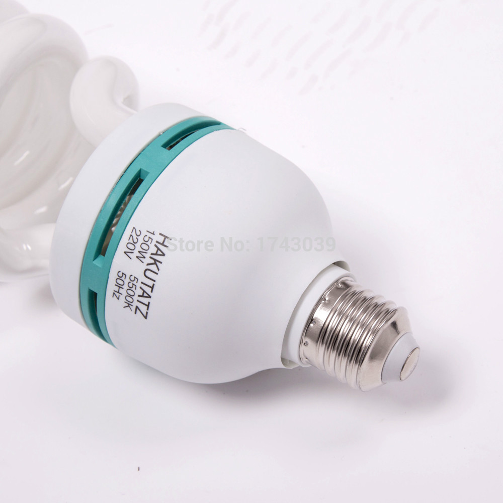 High Quality 150W E27 5500K CFL Photography Lighting Video Bulb Daylight Balanced Energy Saving fluorescent Lamp photo studio