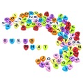 500pcs Mini Heart Alphabet Beads Creative DIY Resin Craft Fillings Decoration Jewelry Making Accessories