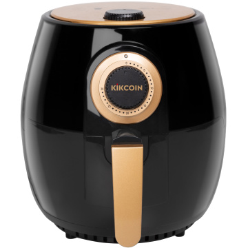 KIKCOIN Air Fryer, Electric Hot Air Fryers, Oven Oilless Cooker with Nonstick Frying Pot and Temperature Control(Black)