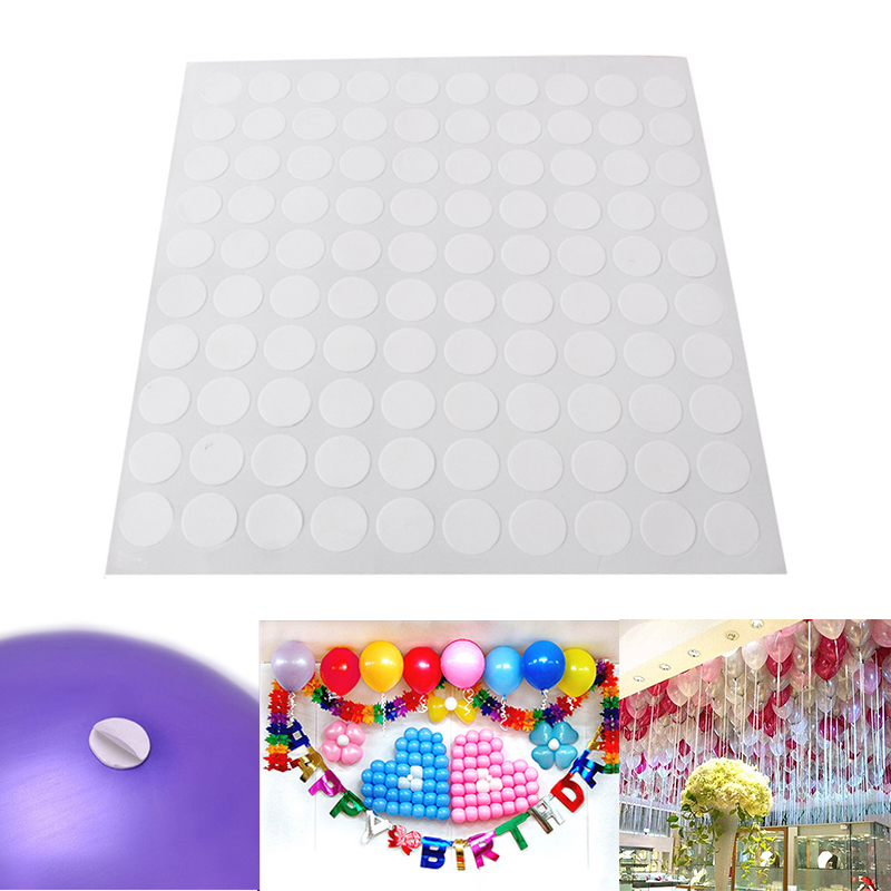 100 pcs Balloon Glue Point Dot Attach Balloons AttachmentCeiling Wall Stickers Birthday Party Wedding Supplies Decoration