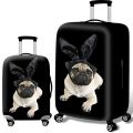 Travel Accessories Luggage Cover Suitcase Protection Set Baggage Dust Cover Trunk Set Trolley Case Elasticity Bulldog Pattern
