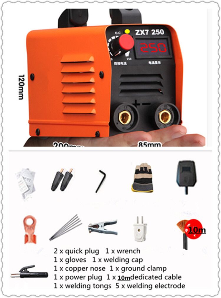 220V 250A ARC Welder Inverter IGBT Mini MMA Welding Machine