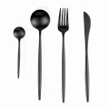 Stainless Steel Cutlery Fork Spoon Knife Set Gold Black Dinnerware Set Dinner Set Cutlery Knives Forks Spoons Eco Friendly