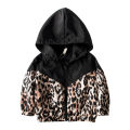 1-7Years Toddler Kid Baby Girl Boy Jacket Leopard Patchwork Hooded Coat Autumn Outwear