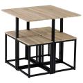 Dining Table Set Bistro Bar Table Set with 4 Bar Stools Furniture for Home Living Room Dining Room Furniture Industrial Style