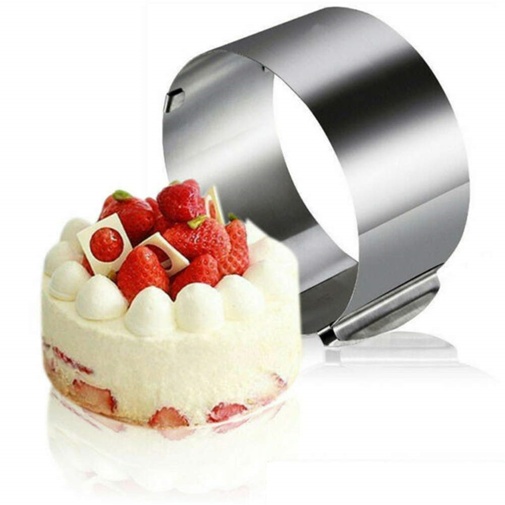 16-30cm Retractable Cake Molds Stainless Steel Baking Moulds Fondant Molds Cutters Round Form Ring Mold Cake Decoration Tool