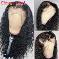 Clover Leaf Kinky Curly Lace Front Wig Remy 360 Lace Frontal Wig 150% Brazilian 13X4 Lace Front Human Hair Wig 4x4 Closure Wig