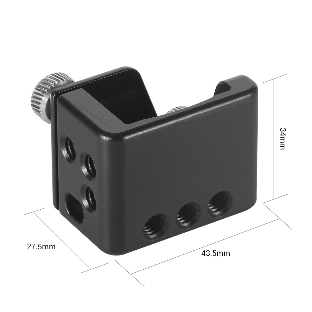 SmallRig Osmo Cage for DJI Osmo Pocket Features a 3/8"-16 and nine 1/4"-20 threaded holes for Camera Tripod Attachment CSD2321