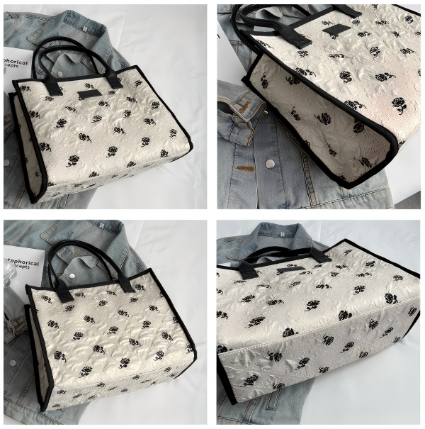 Large-capacity women's canvas shoulder bag