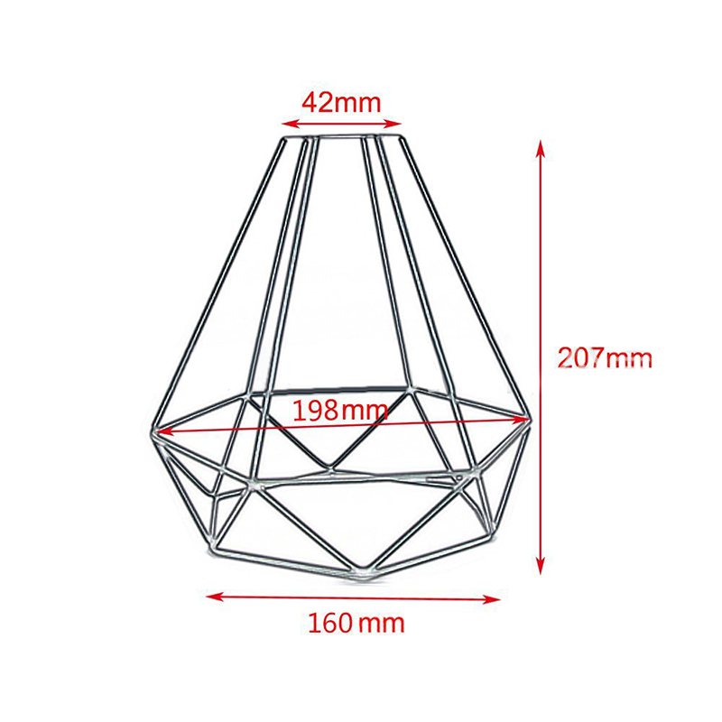 Lampshade Only Retro Edison Metal Wire Cage Shaped Hanging Pendant Light Shade Chandelier Lamp Cover Shade Without Bulb