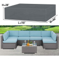 Gray Big Size Patio Furniture Covers, Outdoor Sectional Furniture Covers Waterproof 210D Outdoor Rectangular Table and Chair Set