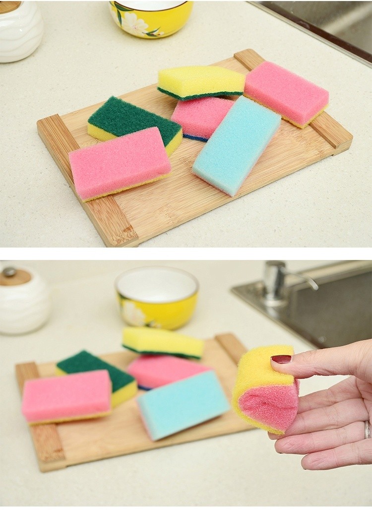10Pcs Clean Wipe Wash Dishes Sponge Eliminate Besmirch Sponge Cleaner Household Cleaning Tools 7x2.8x10CM