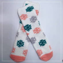 Women home socks with microfiber yarn