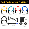 11Pcs Exercise Resistance Bands Sets for Women and Men Fitness Gym Strength Training Body Yoga Pilates Sport Rubber Band Pull Up