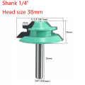 1/4" Shank 45 Degree Woodworking Drill Tenon Cutter Woodwork Milling Woodworker Lock Miter Router Bit