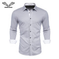 VISADA JUANA 2019 Men's Shirts Slim Fit Men's Casual Shirts Long Sleeve Solid Dress Shirts Men Clothes Y60
