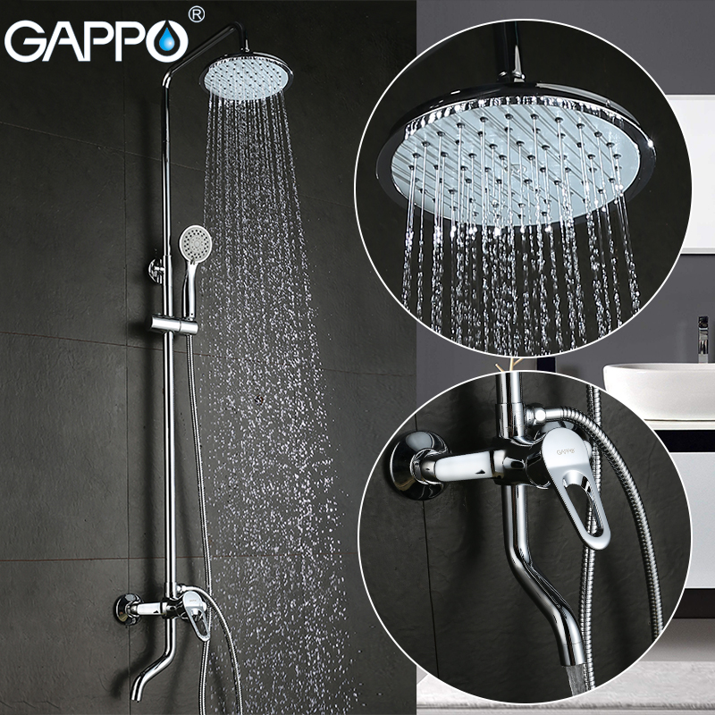 GAPPO Sanitary Ware Suite bathroom shower faucet bath shower mixer faucet taps rain shower head set waterfall bathtub faucet