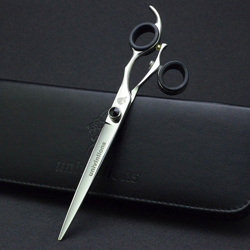 7.5" Pet Dogs Grooming Scissors Rotating Swivel Straight Scissors Cutting Rotary Shear Rotating Thumb Shears Animals Coiffure