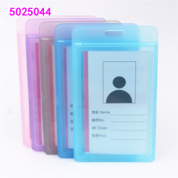 Transparent plastic card sleeve ID Badge Case Clear Bank Credit Card Badge Holder Accessories Reels Key Ring Chain Clips