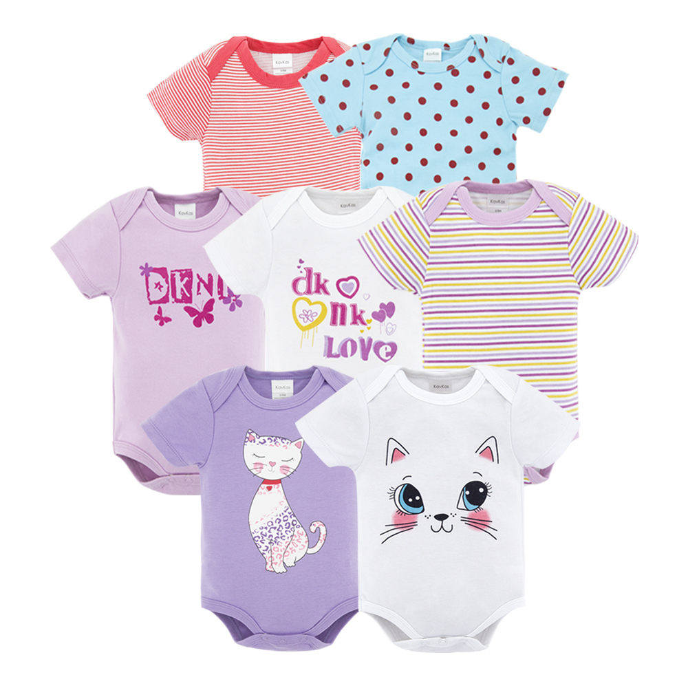 2019 7PCS/lot baby girl boys footies jumpsuit roupas de bebe recien nacido baby girl ropa 3 6 9 12 months newborn baby clothes