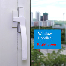 UPVC White Aluminum Alloy Window Handle Universal Door Handle Key Locking for Double Glazing White Door Turning