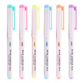 Pastel Highlighter Pens Set Permanent Highlights Marker Destacador Color Pastel Stationery Bullet Journal Supplies Milkliner