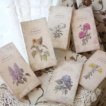 6pcs Flower Gift Paper Bag Vintage Lace Elegant Paper Bag Gift Bags Bread Candy Packaging Party Wedding Decoration 12x6x22cm