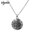 Skyrim Fashion Jewelry Pendant Necklaces Religious Egyptian Eye of Ra Horus Udjat Link Chain Necklace Lockets Necklace for Gifts