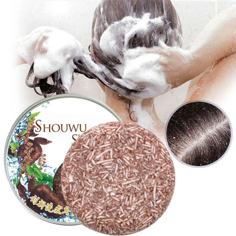 New Essence Oil Hair Darkening Shampoo Bar Soap Natural Mild Formula Hair Shampoo Gray Hair Reverse Hair Cleansing