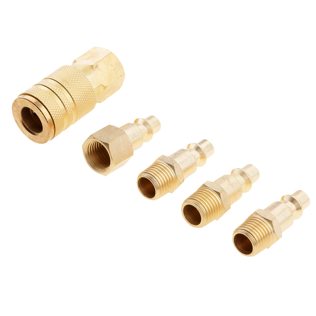 5Pcs 1/4 inch NPT Air Compressor Hose Fittings Male & Female Connector Quick Release Coupler Plug Socket Corrosion Resistance