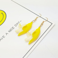 Cute Banana Funny Handmade Earrings Small Fresh Fruit Banana Sweet Drop Earrings Fashion Jewelry for Women and Girls