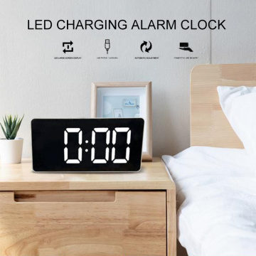 LED Digital Alarm Clock Electronic Smart Clocks Temperature & Calendar Snooze Function Alarm Clock Home Table Backlight Display