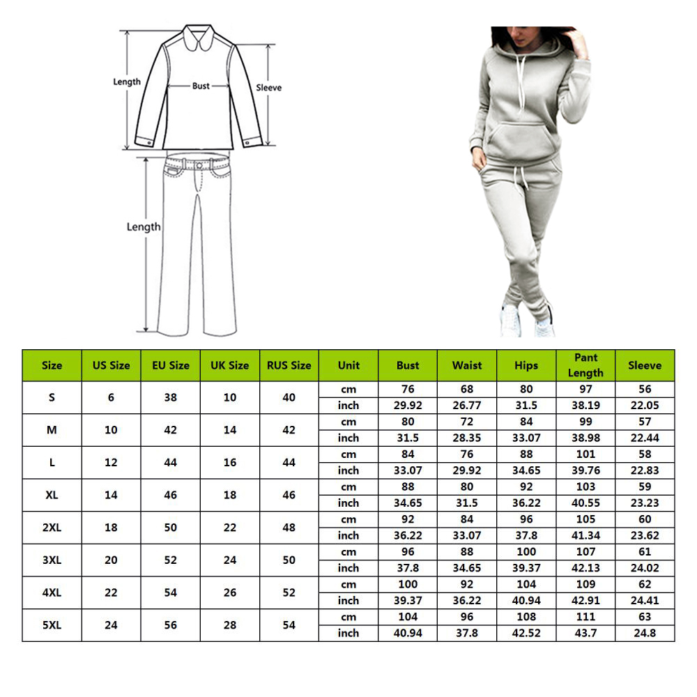 Casual Tracksuit Women Hoodie Sweatshirt And Drawstring Pants Women Clothes Set Warm Autumn Female 2 Piece Set Plus Size