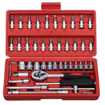 New 46pcs/set Professional Wrench Socket Set Hardware Car Boat Motorcycle Repairing Tools Kit Multitool Hand Tools Car-Styling