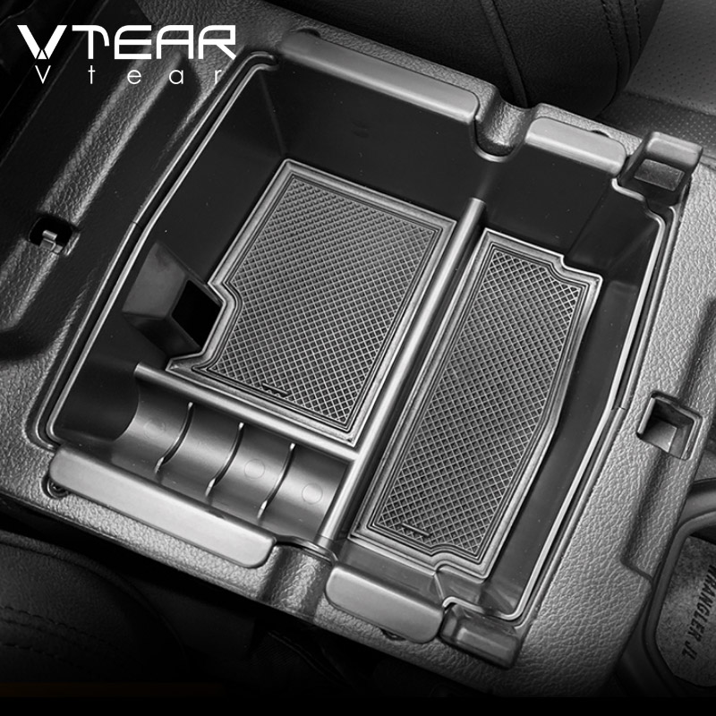 Vtear For Jeep Wrangler Rubicon JL Storage Box Car Armrest Central Container Holder Box Car-Styling Accessories Decoration Parts
