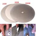 3Pcs 6" Inch 150mm Diamond Grinding Wheel Grit 240# 600# 3000# Flat Lap Disk Wheel Grinding Pad Tool Power Tool Accessories