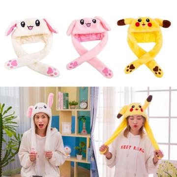 Influencer Rabbit Ear Hat Cute Caps Plush Embroidery Rabbit Ear Hat Gift for Kids Girls Wrap Warm Hat Cap Ladies Sombrero Mujer