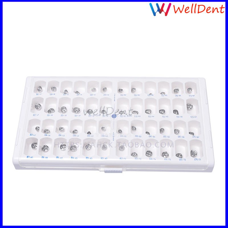 48pcs Dental Tooth Crown Accurate High Quality Children Metal Premature Preformed Temporary Crown Children Crown Stainless Steel