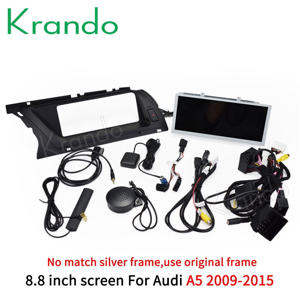 Krando Android 10.0 8G 128G ROM 8.8'' IPS Car Radio For Audi A4 A4L A5 2009-2016 Multimedia Original Style Wireless Carplay GPS