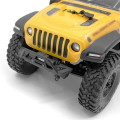 RC Car Accessories Black Nylon Front Bumper with Simulation Winch Capstan Tow Hooks for Axial SCX24 1/24