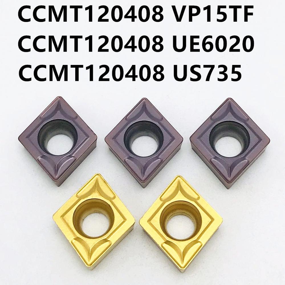 Carbide insert CCMT120404 CCMT120408 VP15TF UE6020 US735 stainless steel cutting tool lathe tool high quality turning insertCCMT