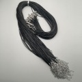 Fashion 2.0MM 45cm 60cm 70cm +5cm black Wax rope lobster clasp necklace lanyard Jewelry pendant cords 100pcs/lot Free shipping
