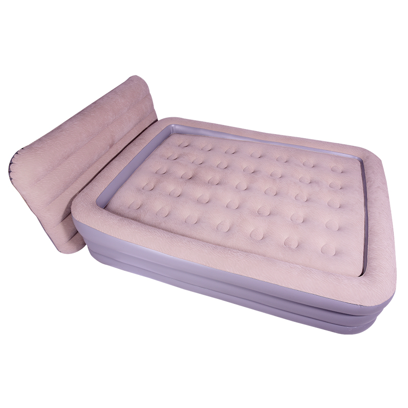 Flocking Double Height Inflatable Bed Inflatable Mattress 4