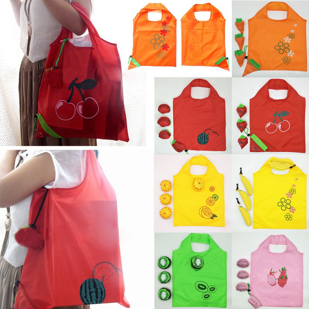 Innovative Vegetable Fruit Green Bag Supermarket Shopping Bag Portable Folding Shopping Bag Cute Storage Reusable NEW