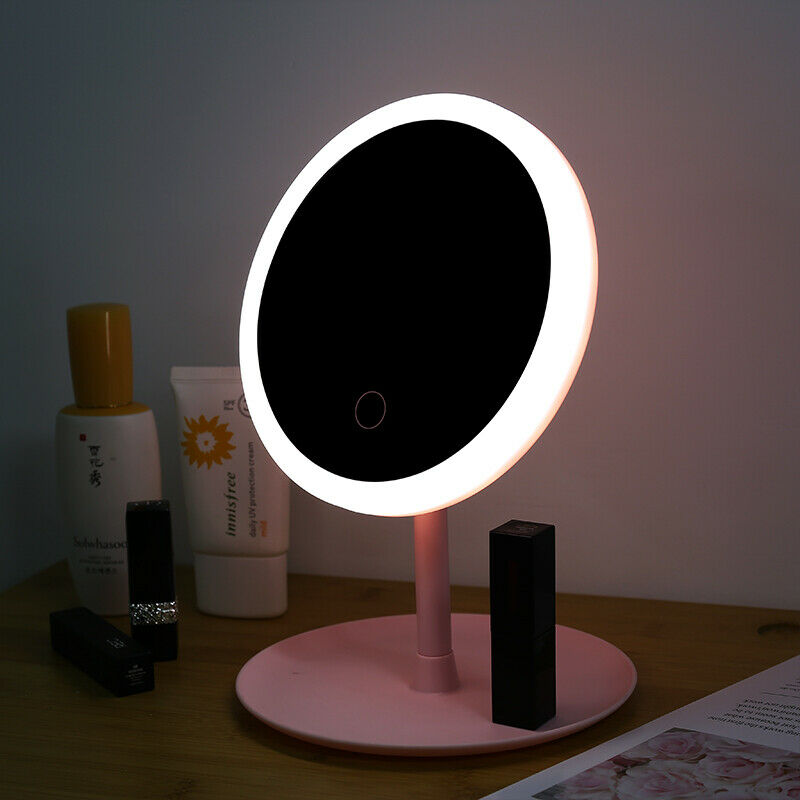 Folding Magnifying Lighted Makeup Mirror Led Vanity Mirror Travel Compact Mirrors USB Charging LED Cosmetic Vanity Table Lamp