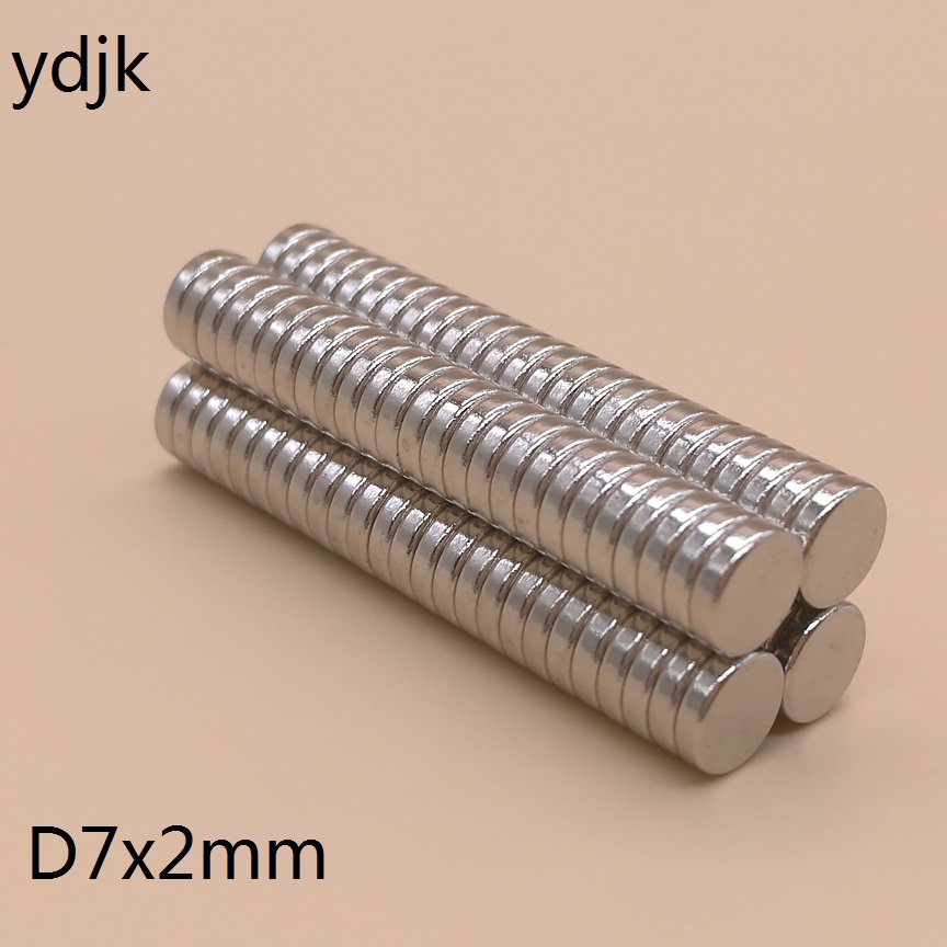 100PCS/LOT Neodymium magnet 7*2 disc rare earth magnet 7x2 N35 strong mm NdFeB magnet 7 x 2 magnetic material 7x2
