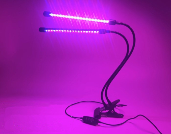 Flexible Clamp 2 Heads Grow Plant Growing LED