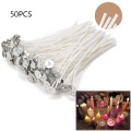 50Pcs/set Cotton Candle Wick Smokeless Wick Candle Birthday Candles for Pillar Candle Making and Candle DIY Christmas 5/10/15cm